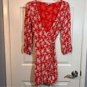 American Eagle Floral Wrap Dress
